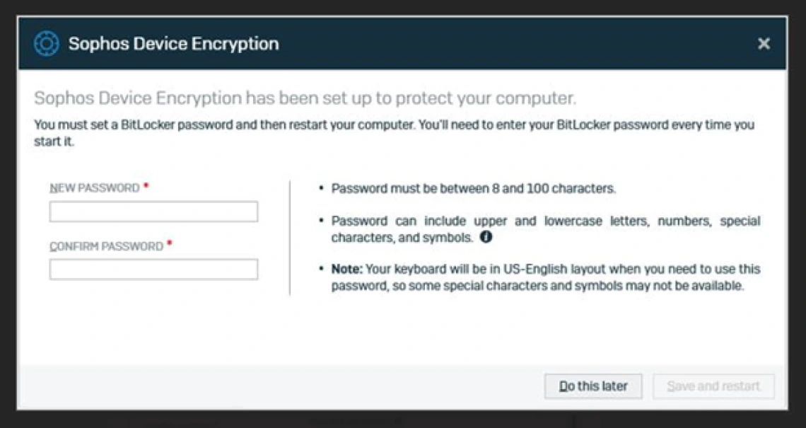 Sophos Windows No TPM