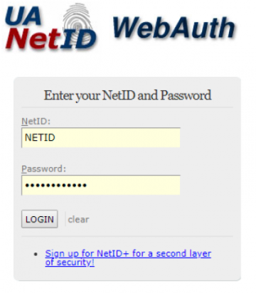 OutLook Screenshot - Enter NetID