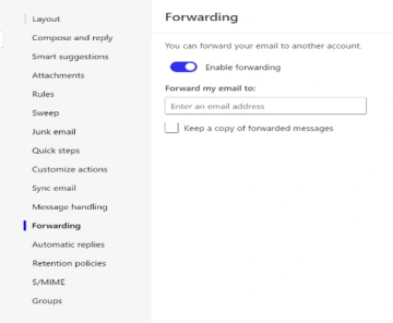 Email forwarding